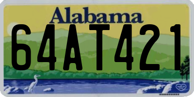 AL license plate 64AT421