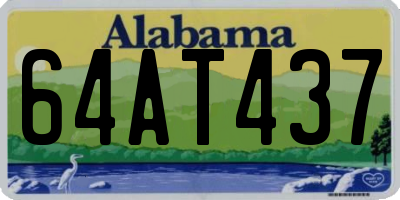 AL license plate 64AT437