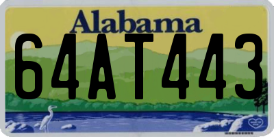 AL license plate 64AT443