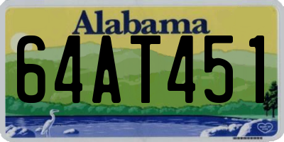 AL license plate 64AT451