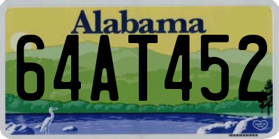 AL license plate 64AT452