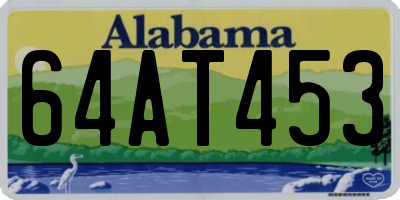 AL license plate 64AT453