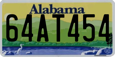 AL license plate 64AT454