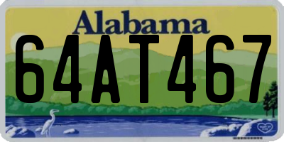AL license plate 64AT467