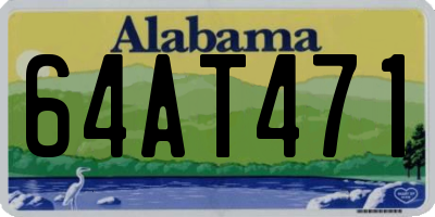 AL license plate 64AT471
