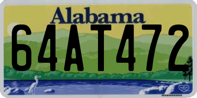 AL license plate 64AT472