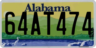 AL license plate 64AT474