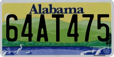 AL license plate 64AT475