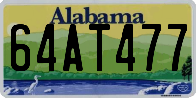 AL license plate 64AT477