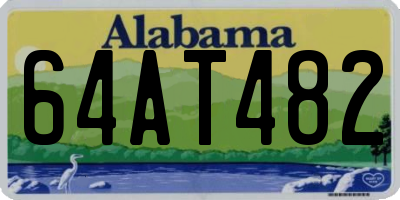 AL license plate 64AT482