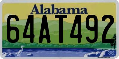 AL license plate 64AT492