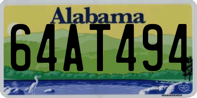 AL license plate 64AT494