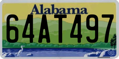 AL license plate 64AT497