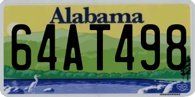 AL license plate 64AT498