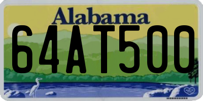 AL license plate 64AT500