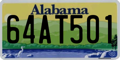 AL license plate 64AT501