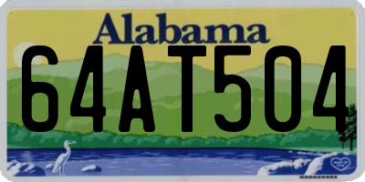 AL license plate 64AT504