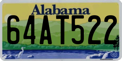 AL license plate 64AT522