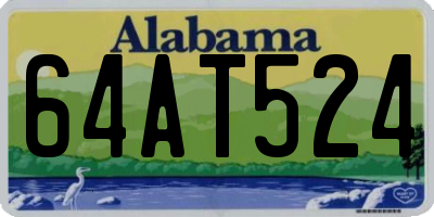 AL license plate 64AT524