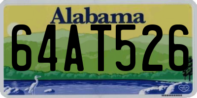 AL license plate 64AT526