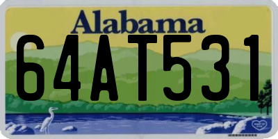 AL license plate 64AT531