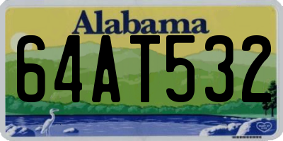 AL license plate 64AT532