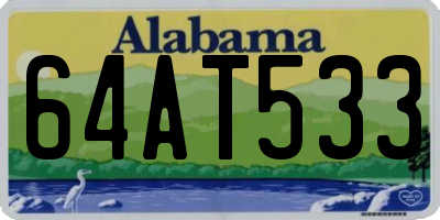 AL license plate 64AT533