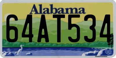 AL license plate 64AT534