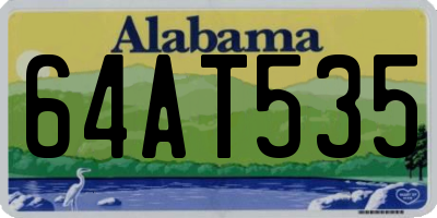 AL license plate 64AT535