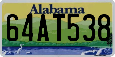 AL license plate 64AT538