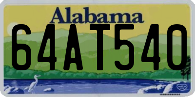 AL license plate 64AT540
