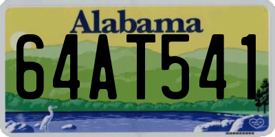 AL license plate 64AT541