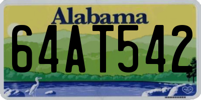AL license plate 64AT542