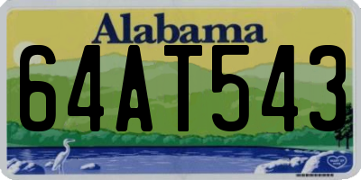 AL license plate 64AT543