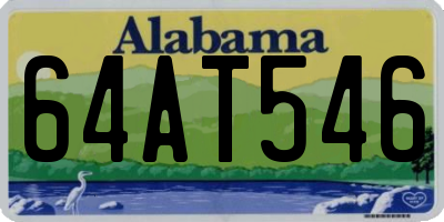 AL license plate 64AT546