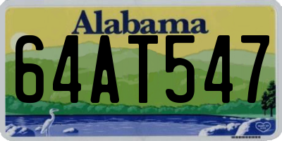 AL license plate 64AT547