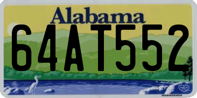 AL license plate 64AT552