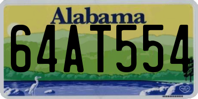 AL license plate 64AT554