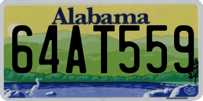AL license plate 64AT559