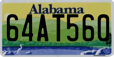 AL license plate 64AT560