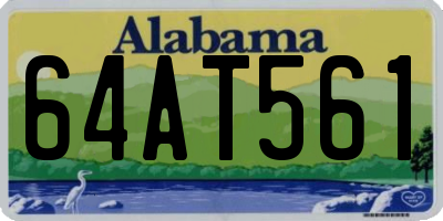 AL license plate 64AT561