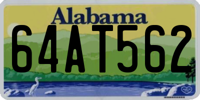 AL license plate 64AT562