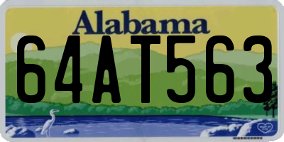 AL license plate 64AT563