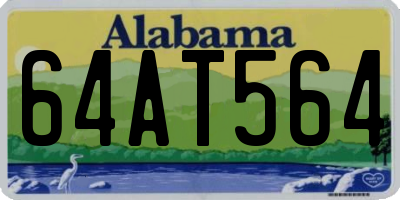 AL license plate 64AT564