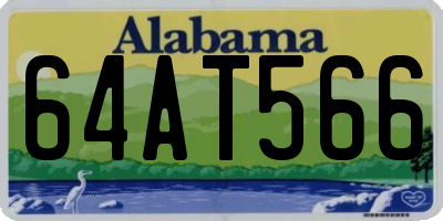 AL license plate 64AT566
