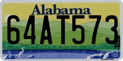 AL license plate 64AT573