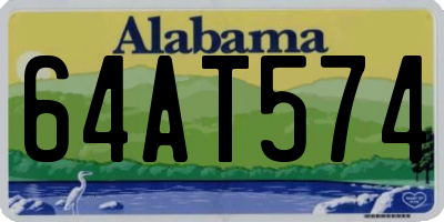 AL license plate 64AT574