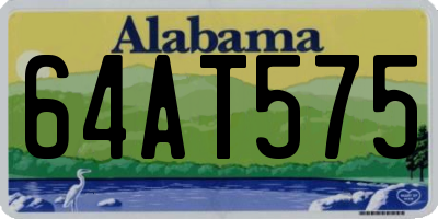 AL license plate 64AT575