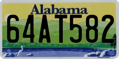 AL license plate 64AT582