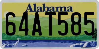 AL license plate 64AT585